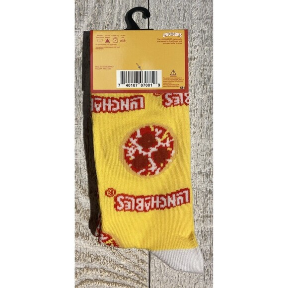 Lunchables Print Novelty Crew Socks - Men’s Size 6-12 - Picture 2 of 2